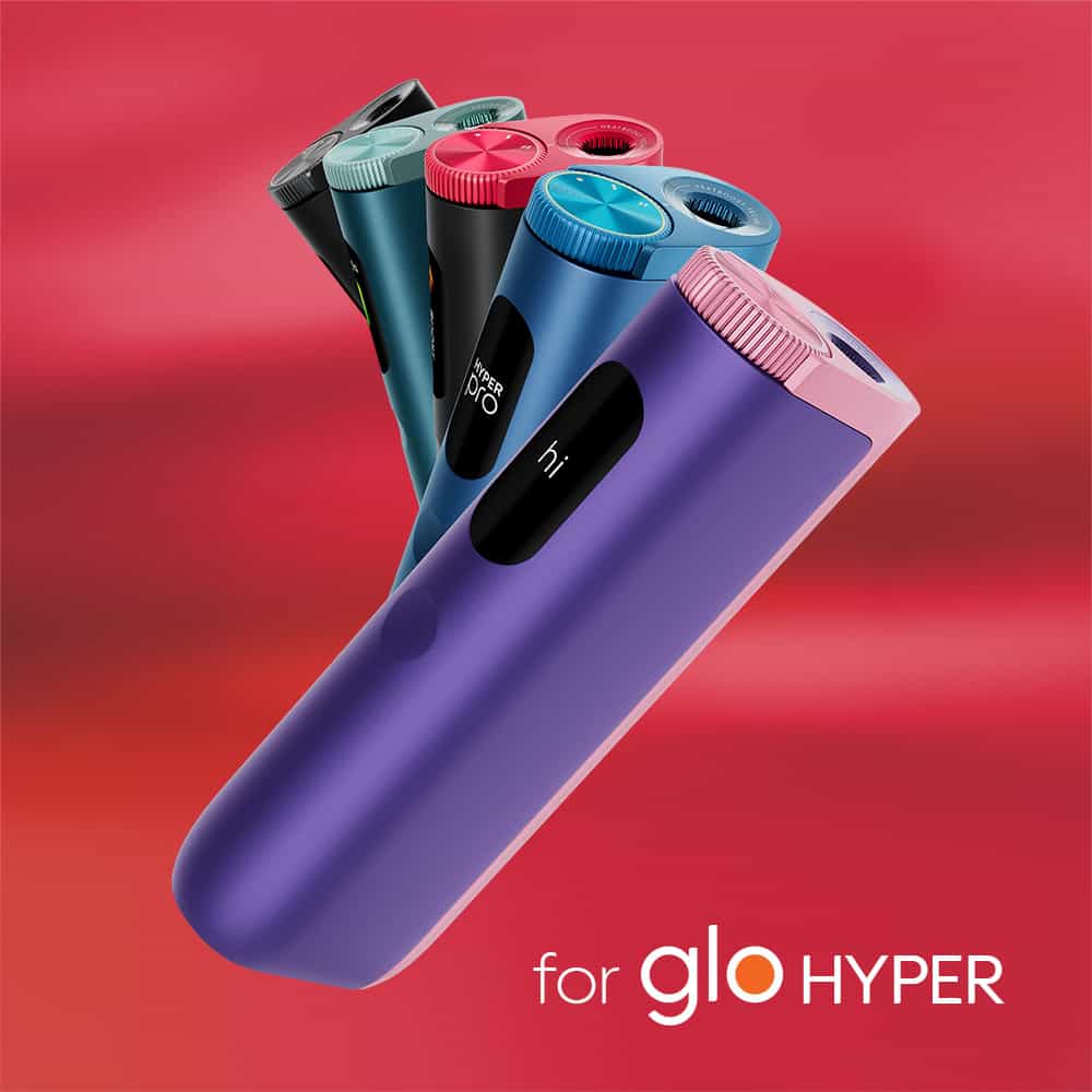 A lineup of veo™ Scarlet Click devices is displayed against a red gradient background, with the text “for veo™ Scarlet Click” in the lower right corner.