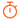 Orange outline of a stopwatch icon on a light background, symbolizing time or speed.