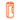 An orange outline icon of a beverage can with a straw, shown on a white background.